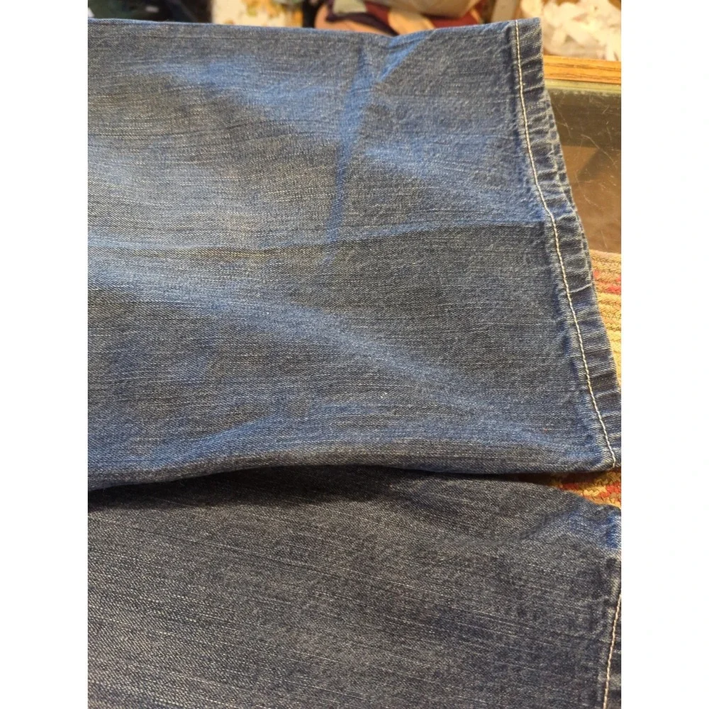 COOGI Men's Blue Medium Wash Denim‎ Shorts Embroidered Logo 5-Pocket 14